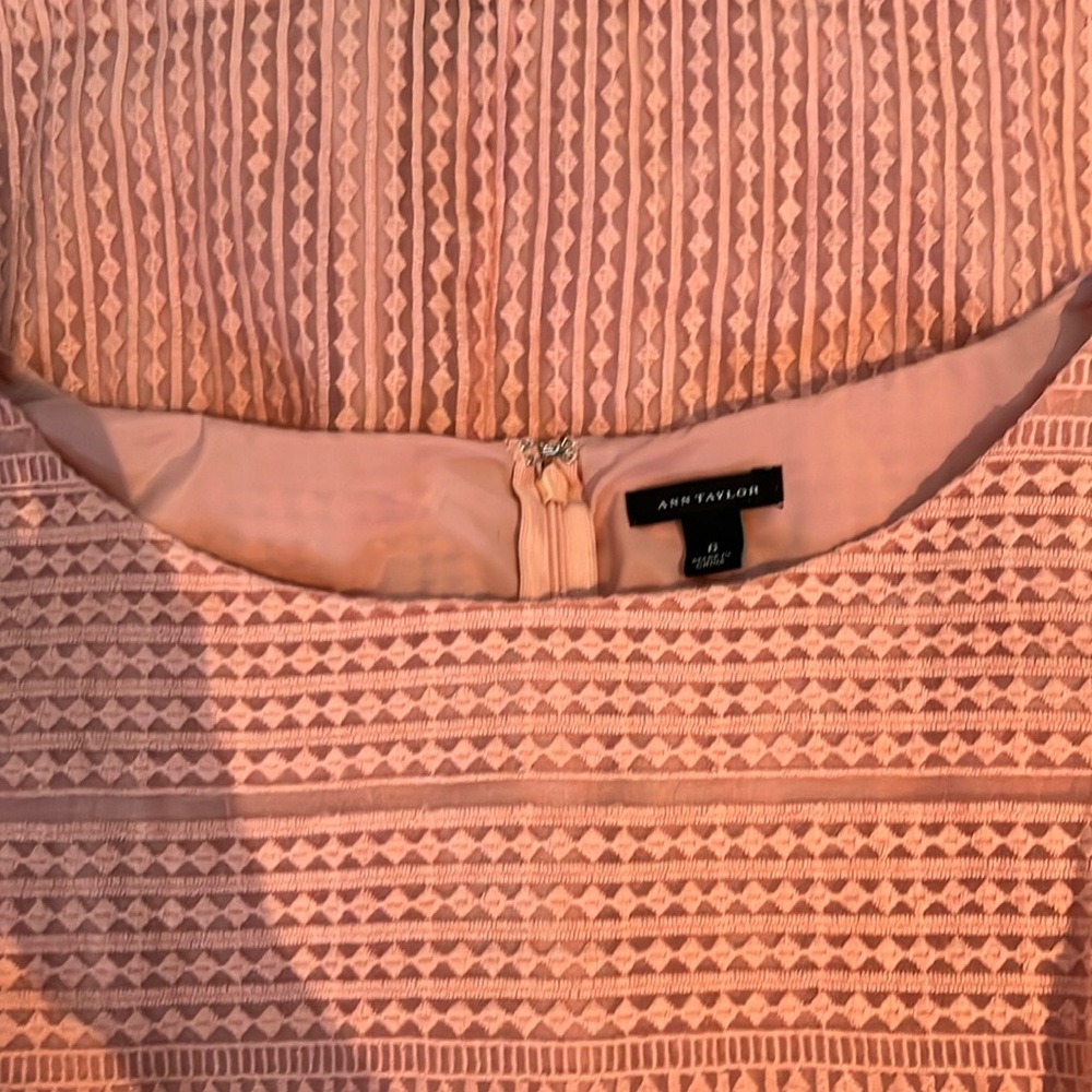 Peach, Ann Taylor shift dress
